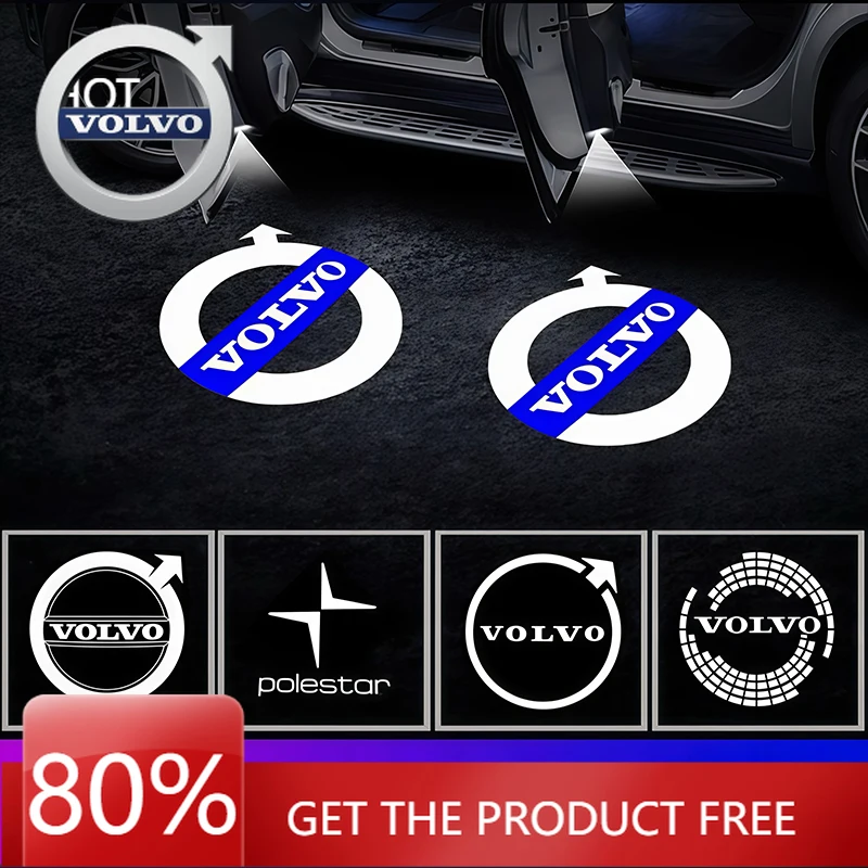 

Эмблемы 2026 Новые для Volvo 2 шт. Эмблема Volvo Двери автомобиля Ласкавочный свет для Volvo XC60 XC40 V60 V40 XC90 XC70 V50 S60 V70 S90 AWD S8