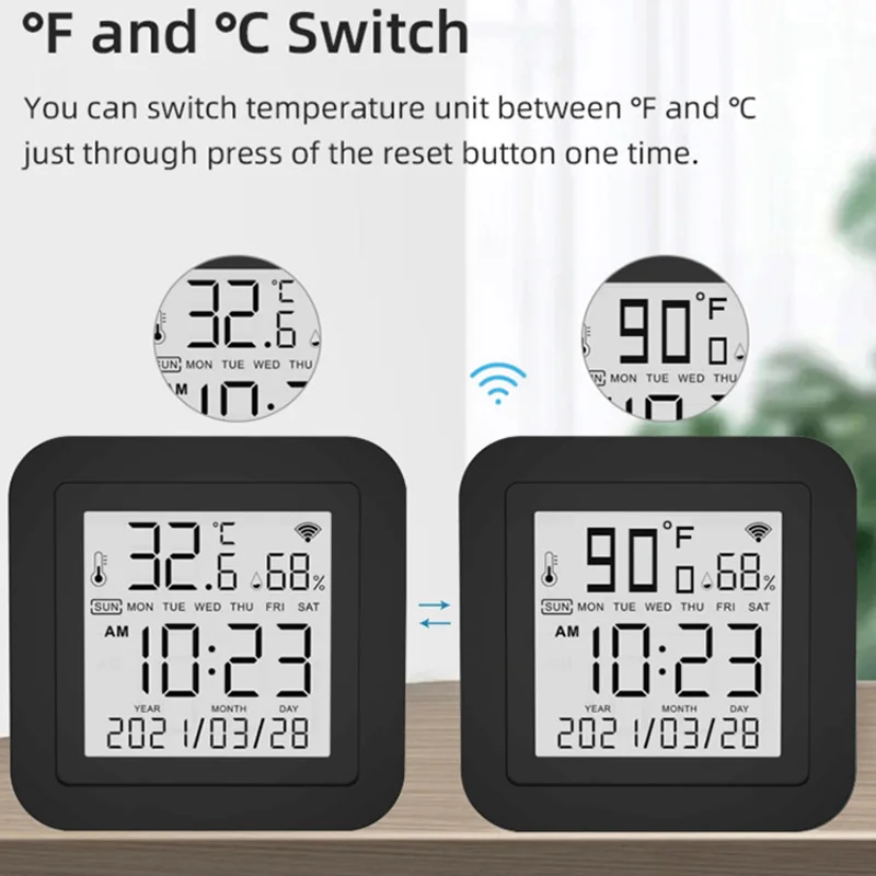 Controle de voz ir remoto universal + temperatura e umidade tela lcd tuya wifi aplicativo inteligente controlador infravermelho