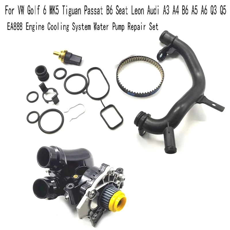 EA888 Engine Cooling System Water Pump Repair Set For VW Golf 6 MK5 Tiguan Passat B6 Seat Leon  A3 A4 B6 A5 A6 Q3 Q5