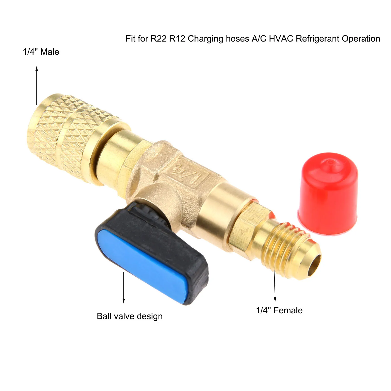 1PC A/C Straight and Manual Shut-off Valve 1/4