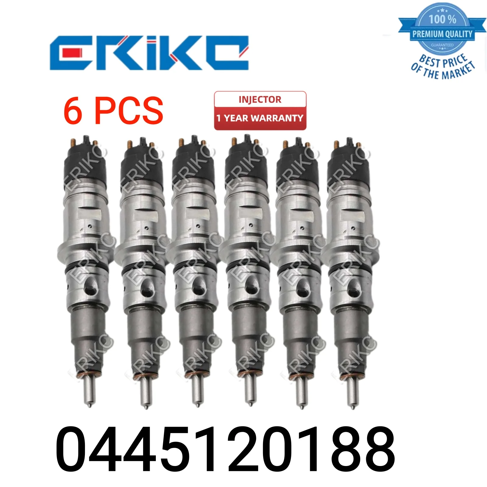 6 PCS 0445120188 Engine Injector Connecter 0 445 120 188 Diesel Part Injector 0445 120 188 Common Rail Diesel Injector