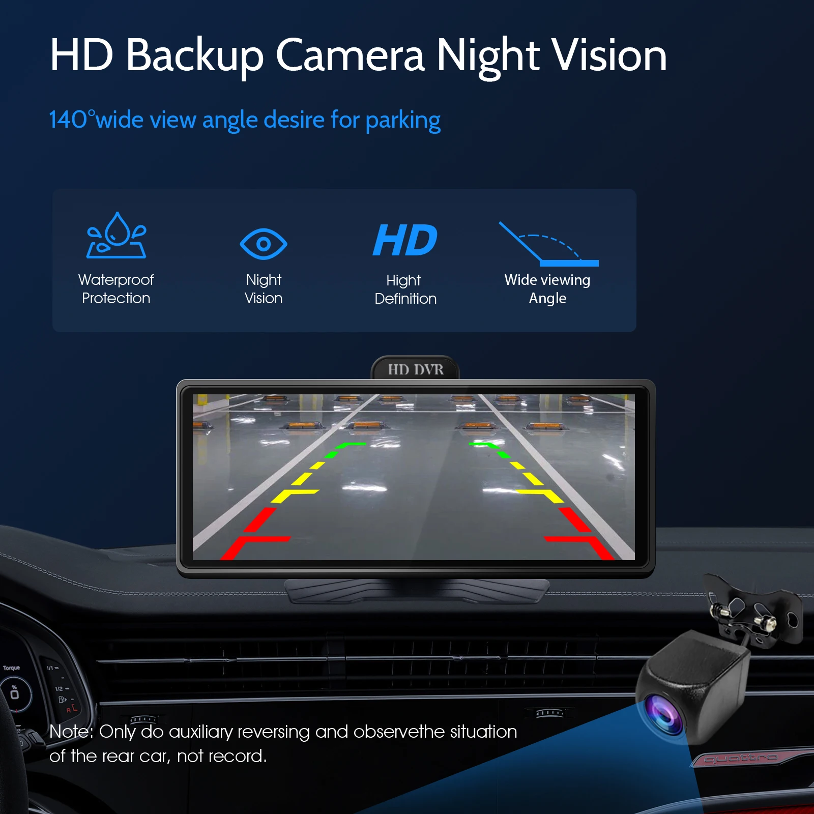 راديو سيارة محمول 9.3 بوصة مع كاميرا داش كام لاسلكية Carplay أندرويد مشغل وسائط متعددة أوتوماتيكي BT AUX TF FM ستيريو سيارة عالمي