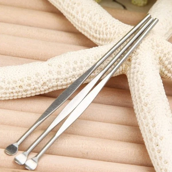 

3pcs Ear Pick Safe Portable 8cm Practical Stainless Steel Curette Tool Ear Wax Remover Earpick Cleaner