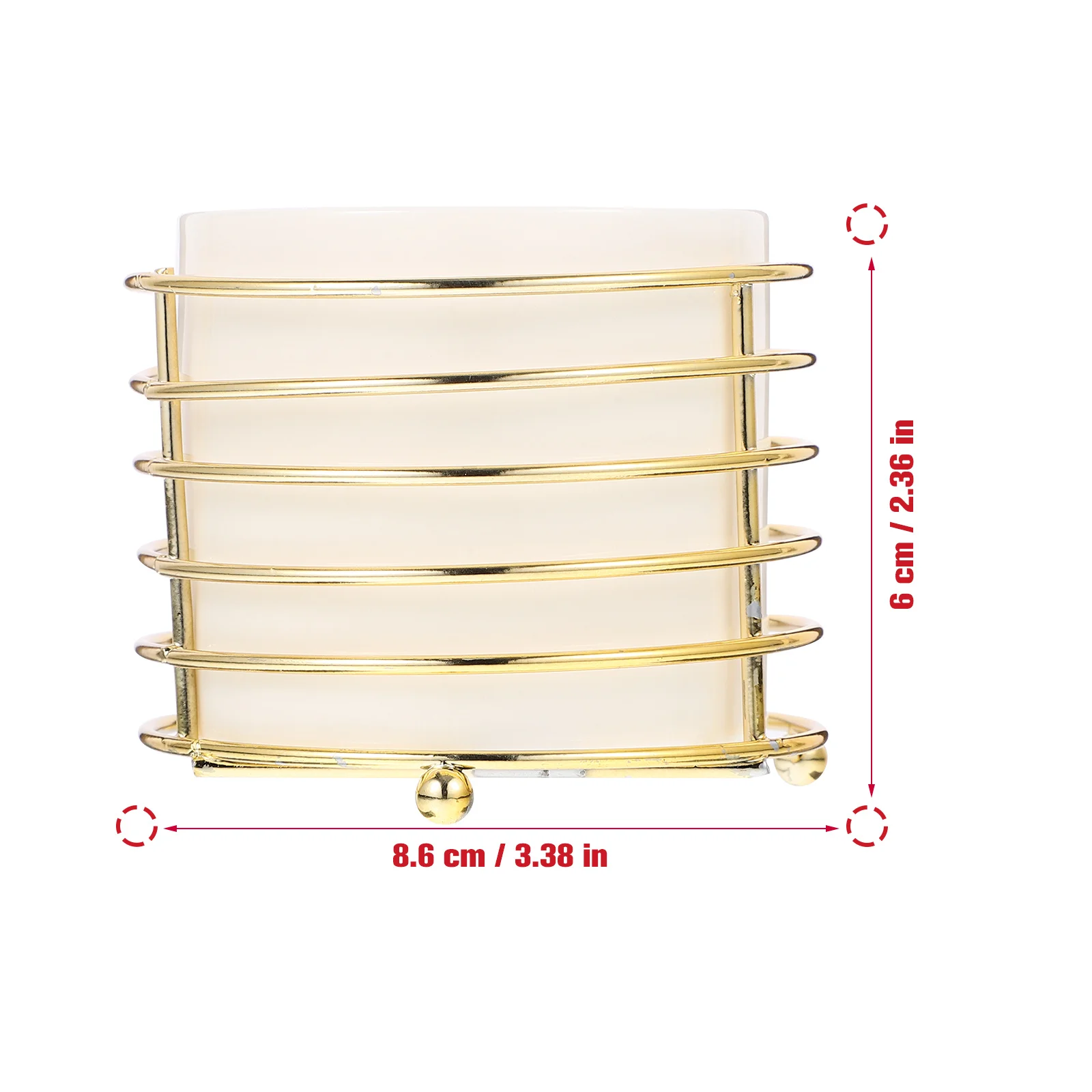 Ceramic Pen Holder Desk Stationery Organizer With Iron Stand Multi-Functional Desktop Storage Sundries Container For