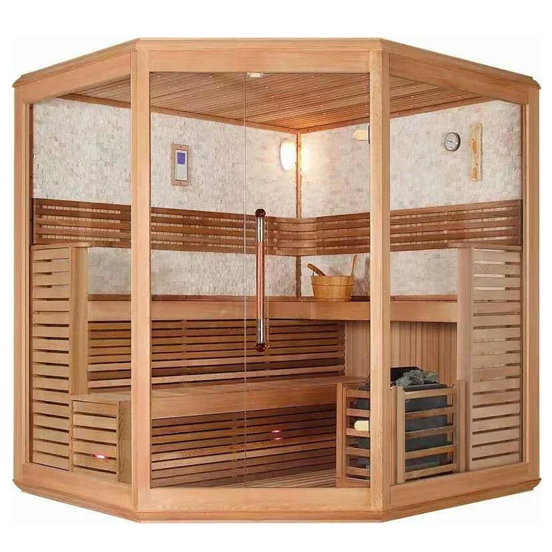 

STLFFamily Style 4 Person Traditional Stove Steam Sauna Room Customizable Size