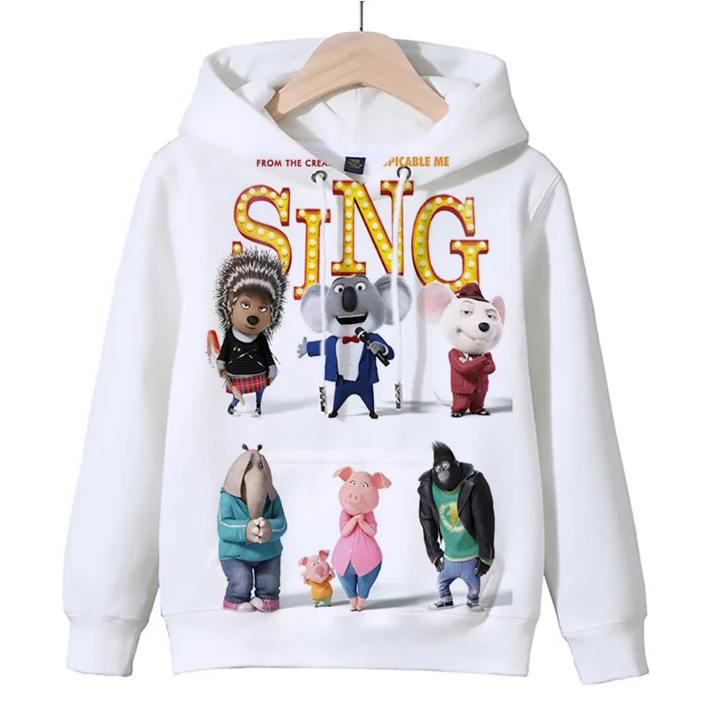 Child Hip-hop Street Sweatshirt Sing2 Movie Pattern Clothing Fashion Casual Hoodied The Voice of Joy Hoodies Kids Adults Top Y2k