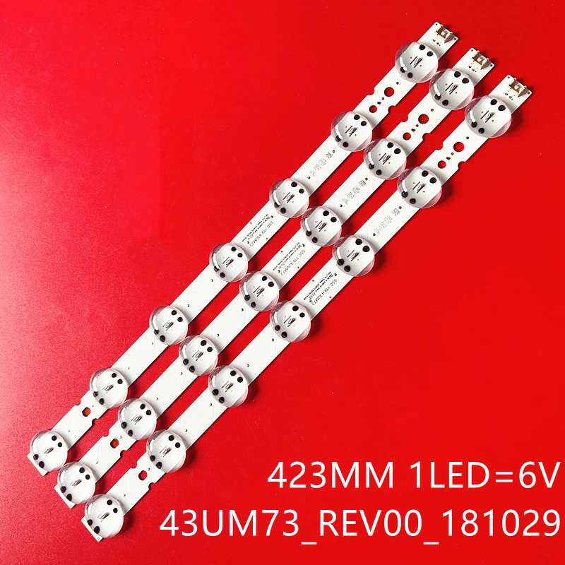 

LED Backlight Strip For 43LG73CMECA 43UM7340PVA 43UM4390PLC 43UM74006LB 43UM7450PLA 43UM7390PLC 43UM7400PLB 43UM7300PSA 43LM6300