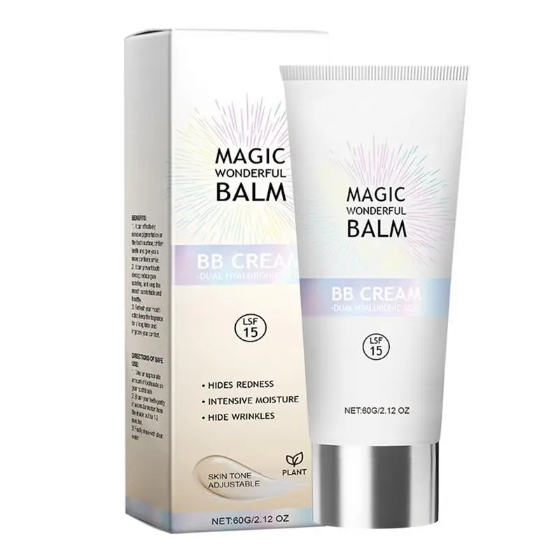 BB-Cream Concealer Hidratante, Base de Fundação, Maquiagem Nua, Clareamento, Fácil de Usar, Face Beauty Cosmetics, 2024