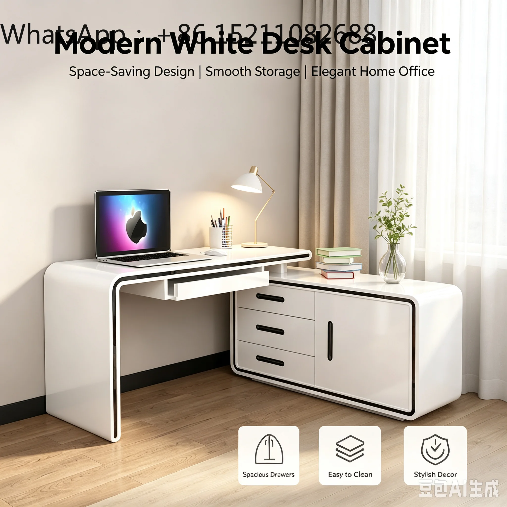 SCY computer desk desktop home bedroom corner simple office learning simple white small apartment desk