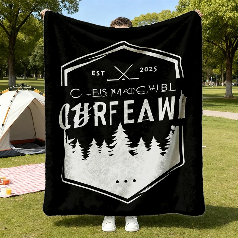 Heated Rivalry Inspired Flannel Blanket - I'm Coming to the Cottage Quote, Hockey Romance Couple Flannel Throw