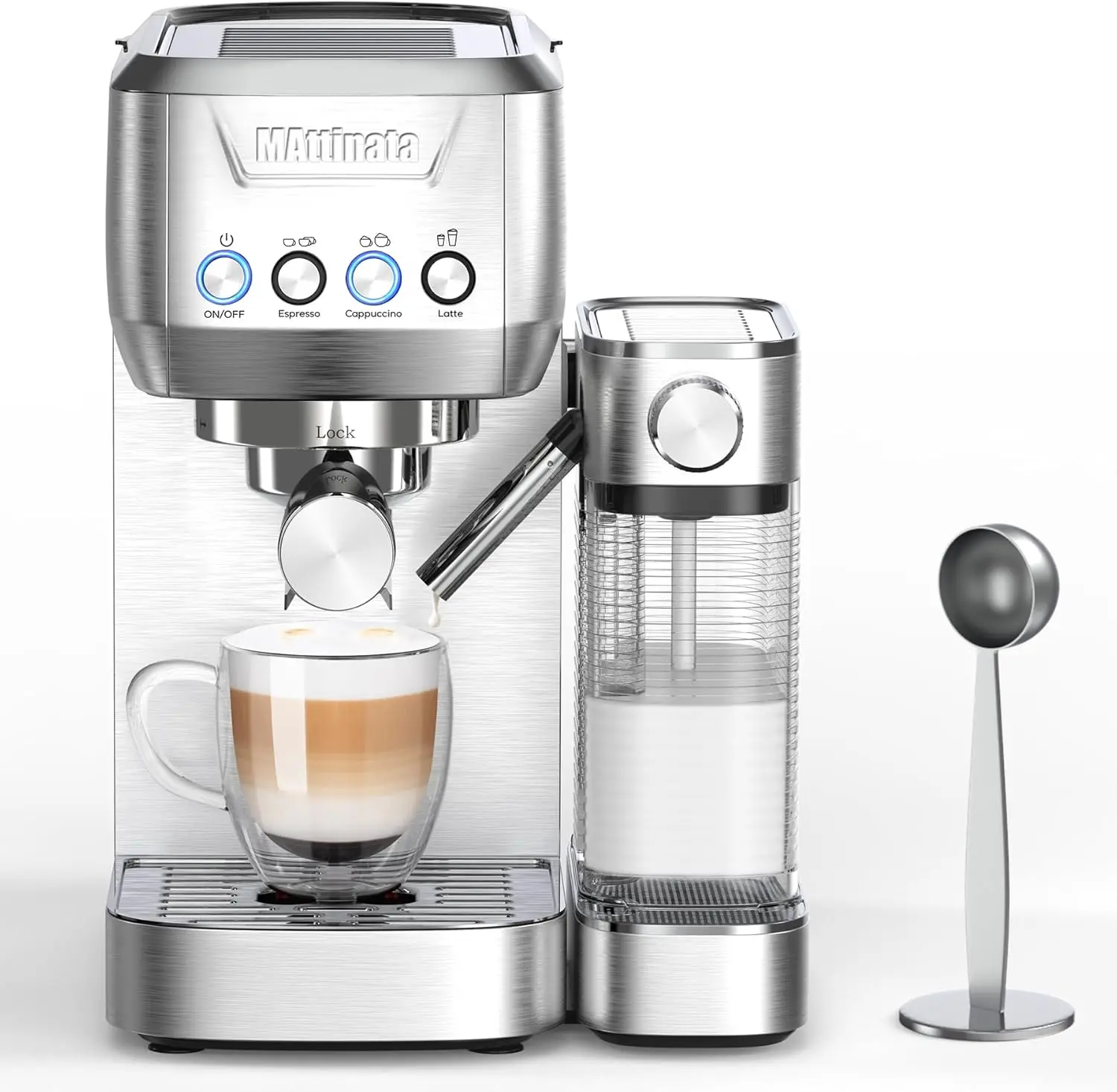 Machine, 20 Bar Cappuccino Machines for Home, Latte Machine with Automatic Milk Frother, Coffee Maker with Dual Wall &