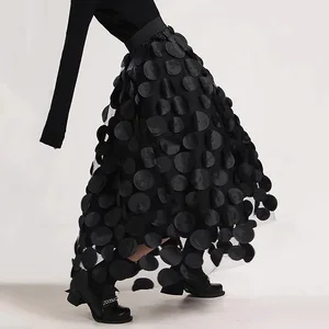 Hoch -verurteilter Rock mit 3D -Scheibe, elegantes Kleid 8 Hauptverkaufsrock 3D - №8