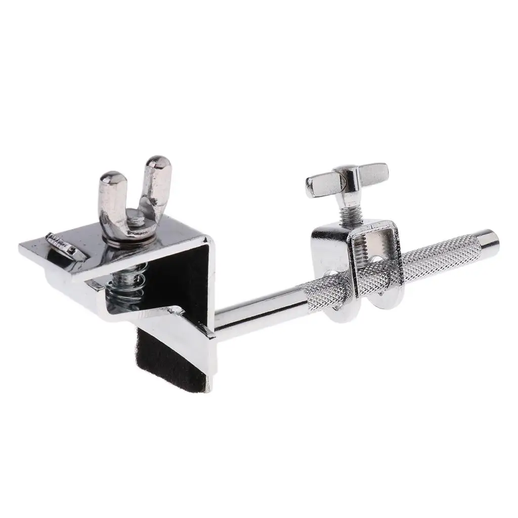 Metal Drum Set Accessory Cowbell Holder Mount Clamp for Holder Cowbell Percussion Instrument Part