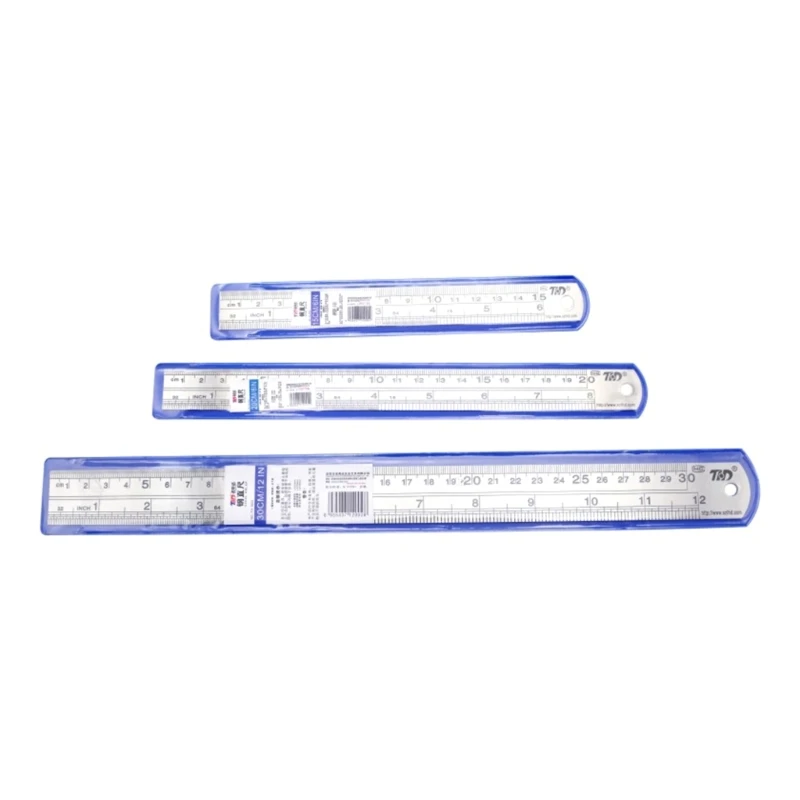 

Y1UB Metal Ruler Stainless Steel Rulers Steel Straight Edge Ruler Precision Centimeters Inch Ruler Double Side Metal Ruler