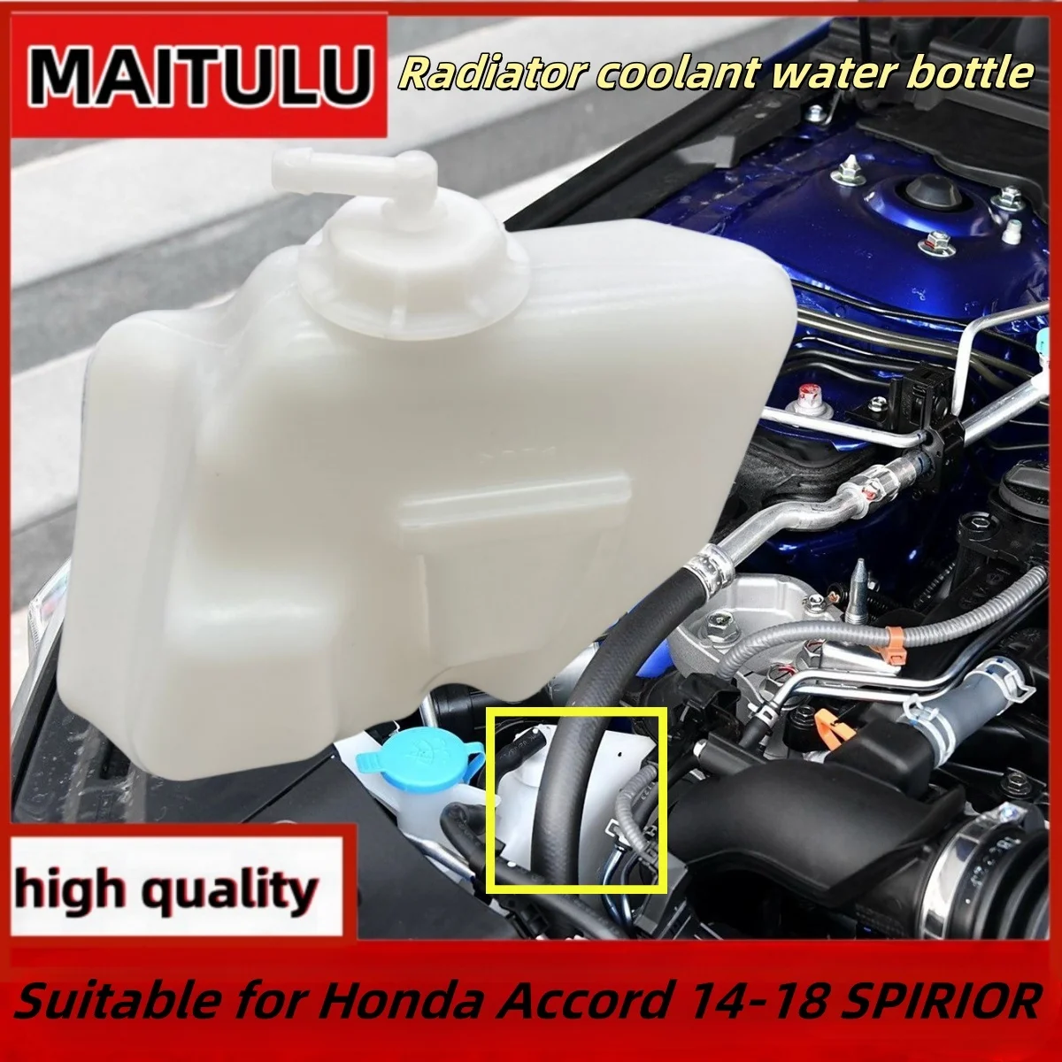 

Radiator coolant water bottle for Honda 9-generation Accord 14-18 SPIRIOR Antifreeze Auxiliary Water Bottle Water Tank