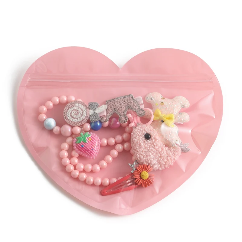 Rote und Rosa Herzförmige Taschen, Feiertagsparty-Zubehör, Süßigkeiten-Accessoires Ziplock-Verpackungsbeutel für Kleinunternehmen – Detail 7