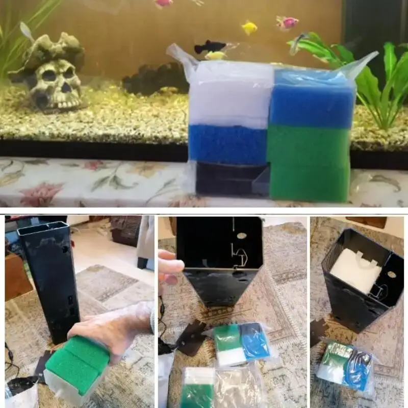 Esponja para filtro de Acuario, almohadillas Poly compatibles con Juwel Compact / Bioflow 3,0, 60 unidades