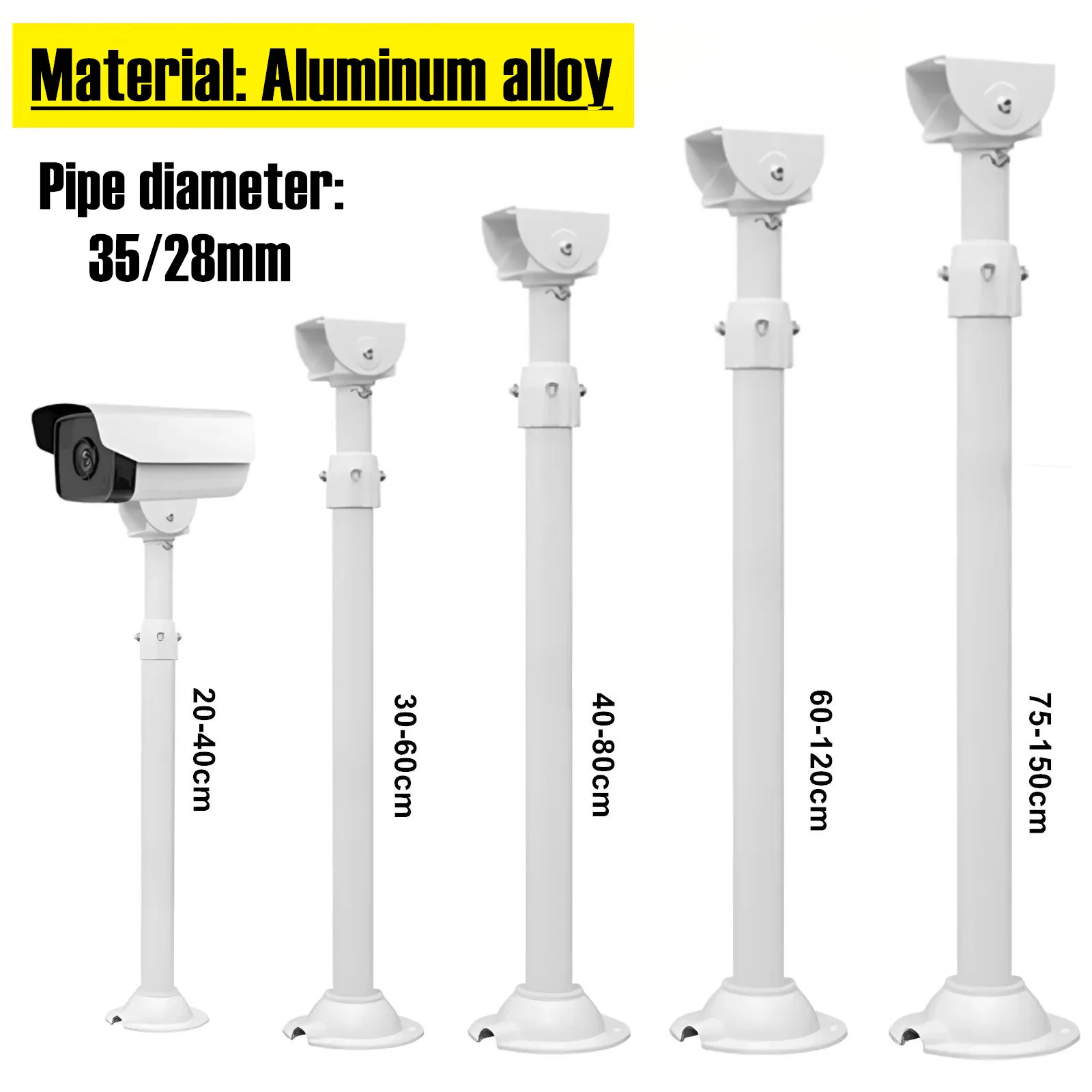 

I Type Security CCTV Camera Ceiling Mounting Bracket Telescopic Adjustable Surveillance Bullet Camera Vertical Mount Support