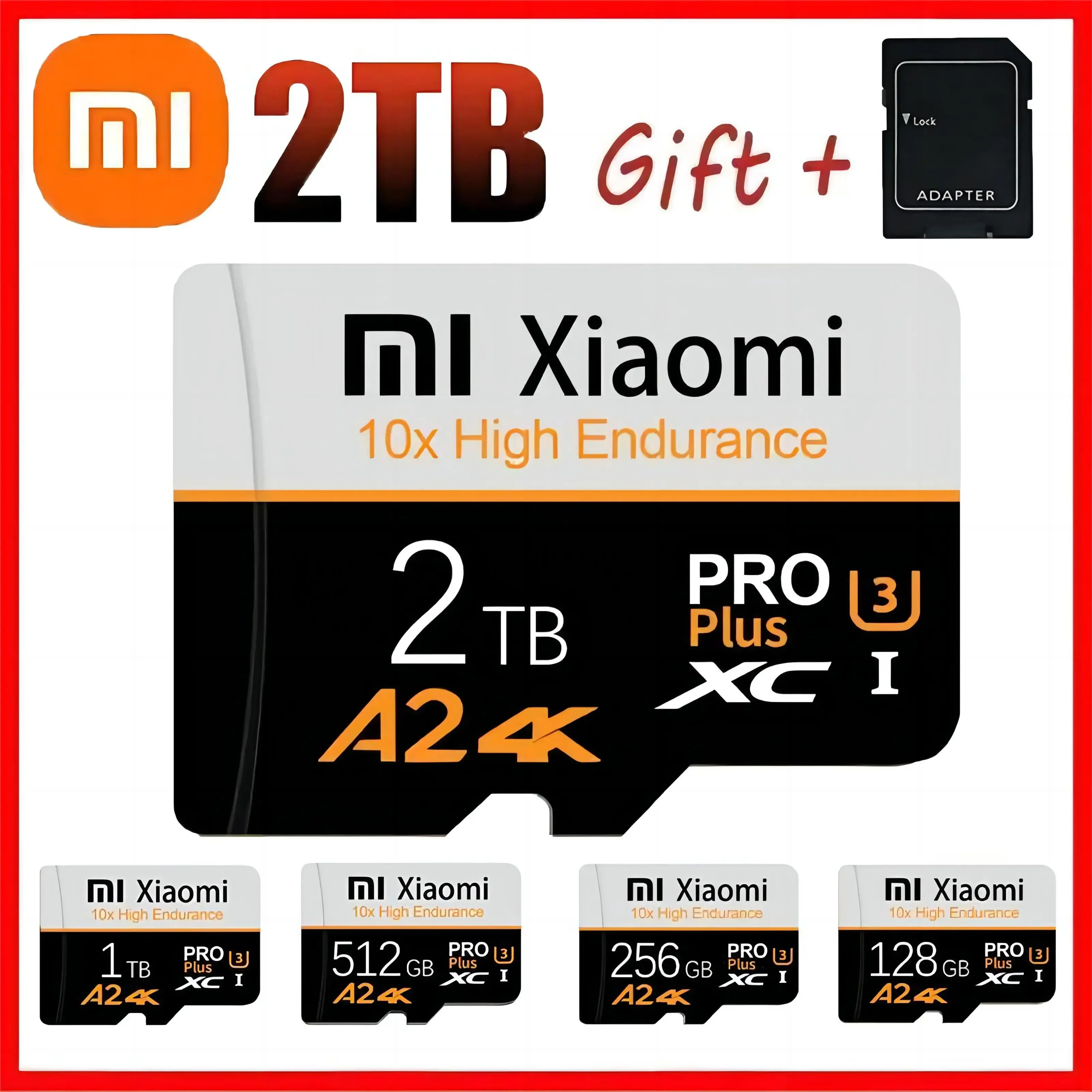 Xiaomi 2TB Micro SD Memory Card Class 10 1TB 512GB 256GB 128GB 64GB Micro SD TF Flash Card 64 128 GB MicroSD for Phone Camera