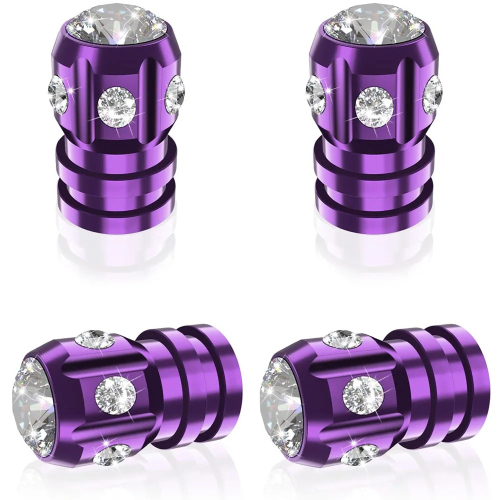

Tire Valve Caps, Bling Valve Stem Caps with Sparkly Rhinestones, Tire Caps 4 Pack for Cars SUVs Trucks Motorcycles Bikes