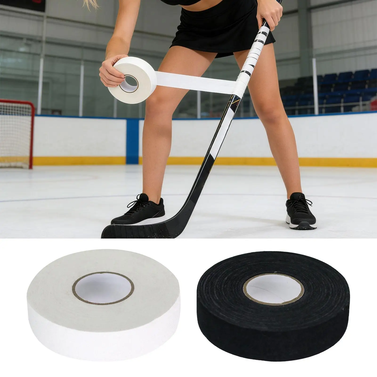 Hockey Tape 25m X 2.5cm Sports Wrap Anti-Slip Waterproof Tennis Racket Grip Tape For Hockey Baseball Softball Racket Golf Club