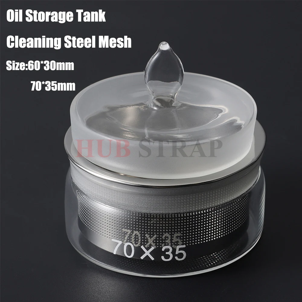 60*30 Watch Repair Oil Storage Tank Glass Cup Parts Cleane Baskets Ultrasonic Cleaning Steel Mesh For Watchmakers Tool Component