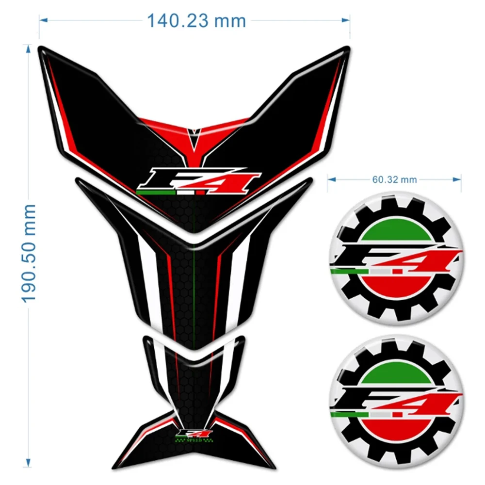 For MV Agusta 750 800 1000 F4 F3 RR Protection Gas Fuel Tank Pad Protector Decals Fish Bone Motorcycle Stickers 2014 2017 2020