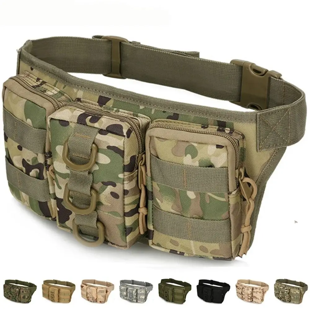 

Oxford Cloth Waist Fanny Pack Waterproof Large Capacity Running Sports Belt Bag Camouflage Multiple Pockets Men Molle Pouch