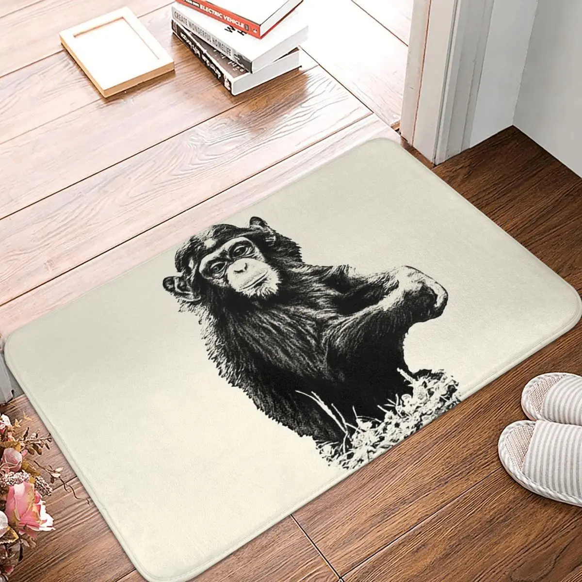 Little Chimpanzee Anti-slip Doormat Floor Mat Water oil proof Carpet Rug for Kitchen Entrance Bathroom Living room Footpad Mats