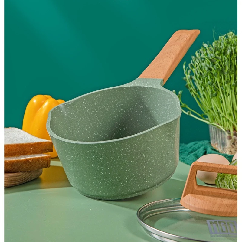 

Stone Small Milk Pot Baby Food Cooker Non Stick Saucepan Home Boiling Gas Induction Stove Easy Clean Rinse Clean for Kitchen
