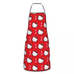 Hello Kitty Sanrio Kawaii Apron Cuisine Cooking Baking Household Cleaning Painting Bibs Kitchen Waterproof Pinafore Men Women