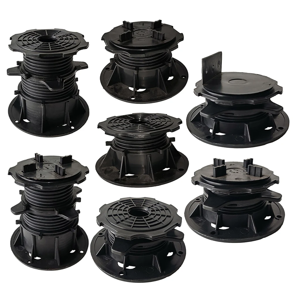 4Pcs Stem Terrace Plate Bracket Height Adjustable Decking Support Pedestal Set Eliminate Slope Difference Seamless Floor Layer