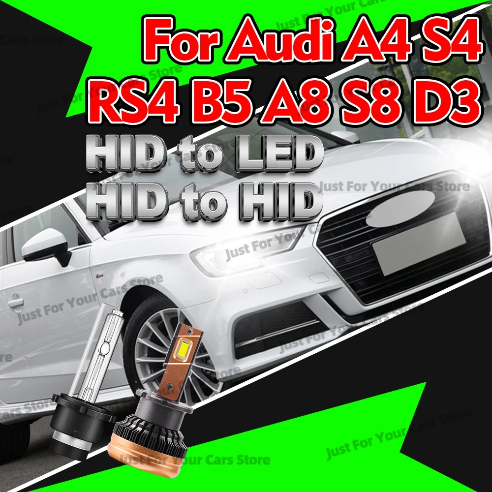 

2 шт. автомобильные ксеноновые HID/светодиодные фары D2S D2 6000K для Audi A4 Cabriolet 2001-2005 A4 S4 RS4 B5 1999-2001 фары 12 В аксессуары