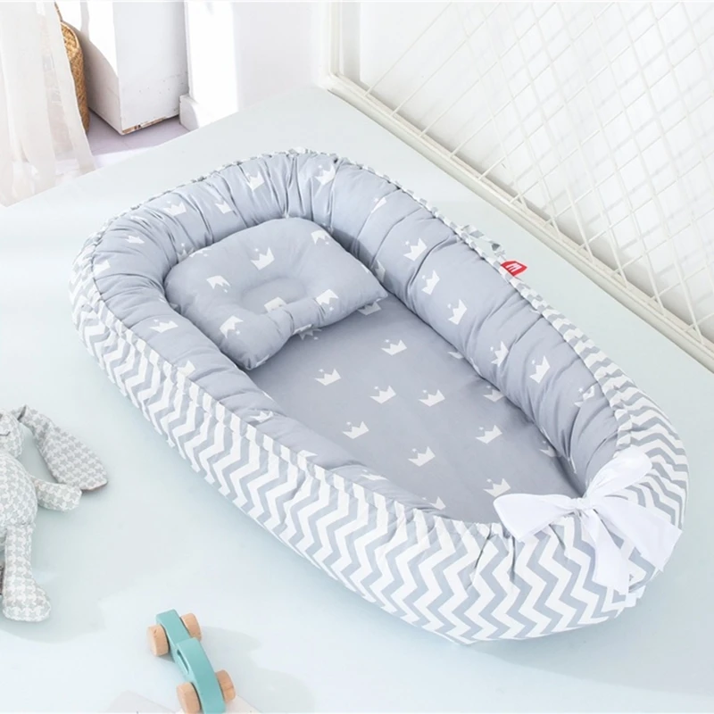 Baby Nest Bumper untuk bayi, tempat tidur bayi portabel Co tidur, alat peraga fotografi