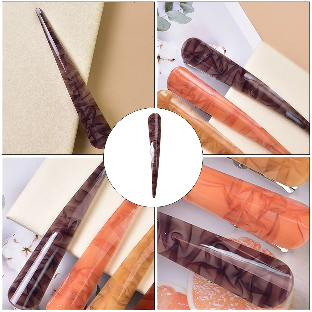 

Glossy Acetate Duckbill Hairpins Vintage Clips for Women Headdress French Alligator Clamps Accessories Retro Style