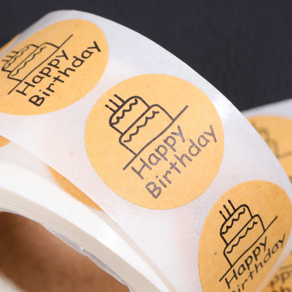 1 لفة عيد ميلاد سعيد ملصق ختم ذاتي اللصق ملصق دائري لتغليف الهدايا ملصق مغلف تعبئة الخبز