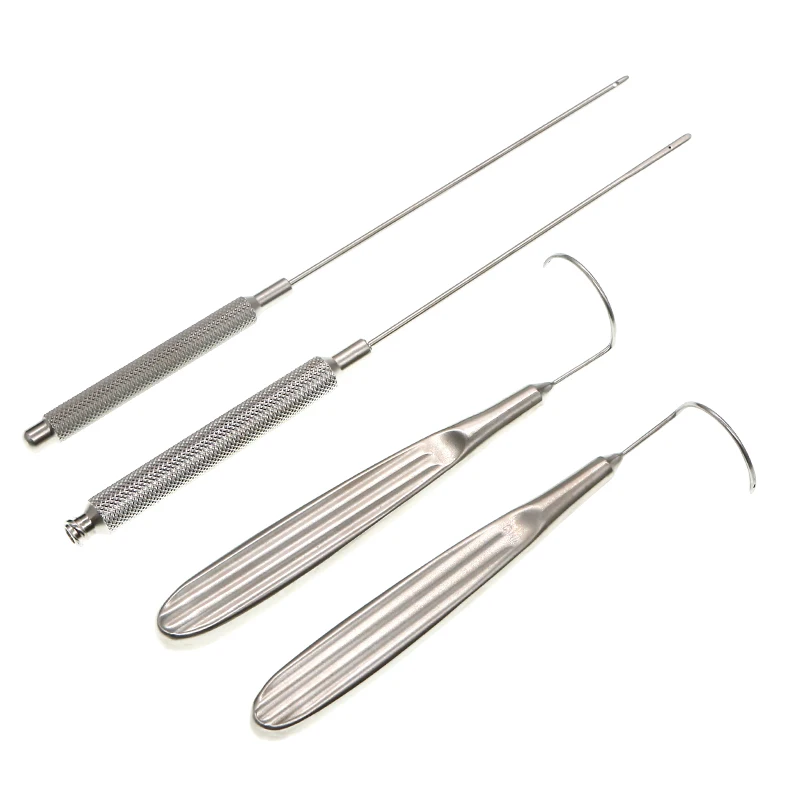 Facelift Surgery Face Guide Needle With Hole Stainless Steel Puncture Facial Peeler Wire Carving Large V Buried Wire Guide