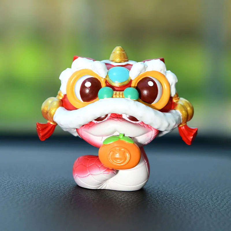 2025 Chinese New Year Decor Resin Lucky Snake Miniature Spring Festival Figures  Snake Year Decoration for Car Office Table Desk