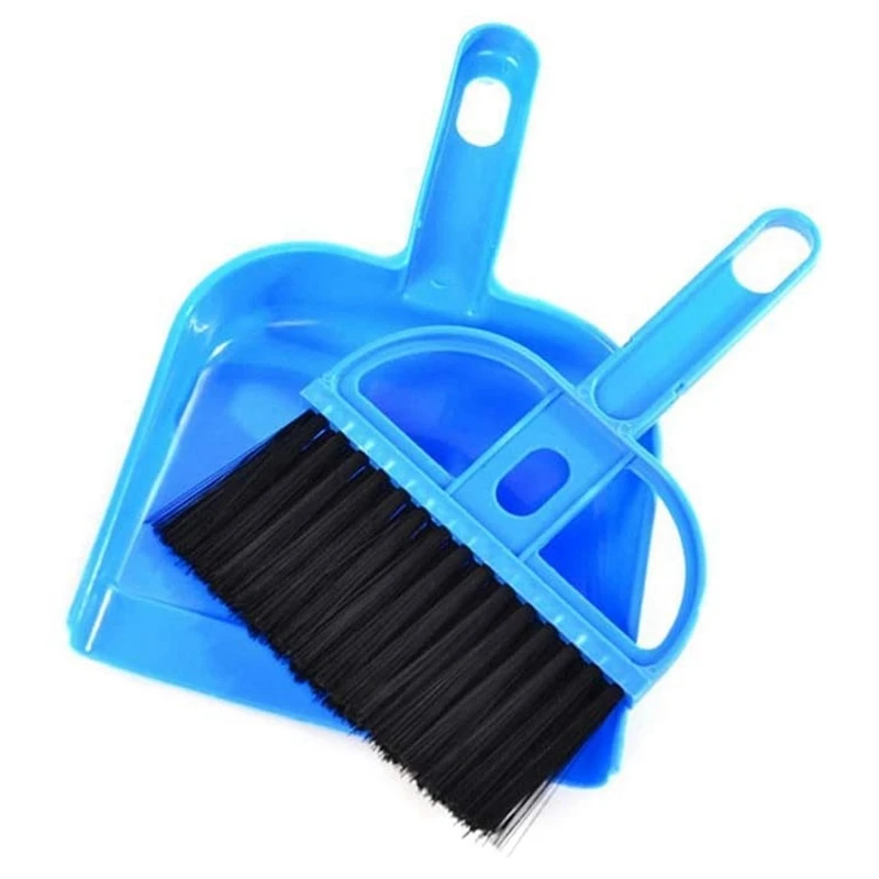 

2X Mini Dust Pan And Brush Set For Guinea Pig Toys, Hamster Cleaner Hedgehog Supplies, Small Broom And Dust Dust