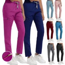 Zipper Straight Unisex Jogger Pants Dentist Pants Beauty Salon Nursing Men Pants Spa Uniform Pants Pet Medical Doctor Scrub