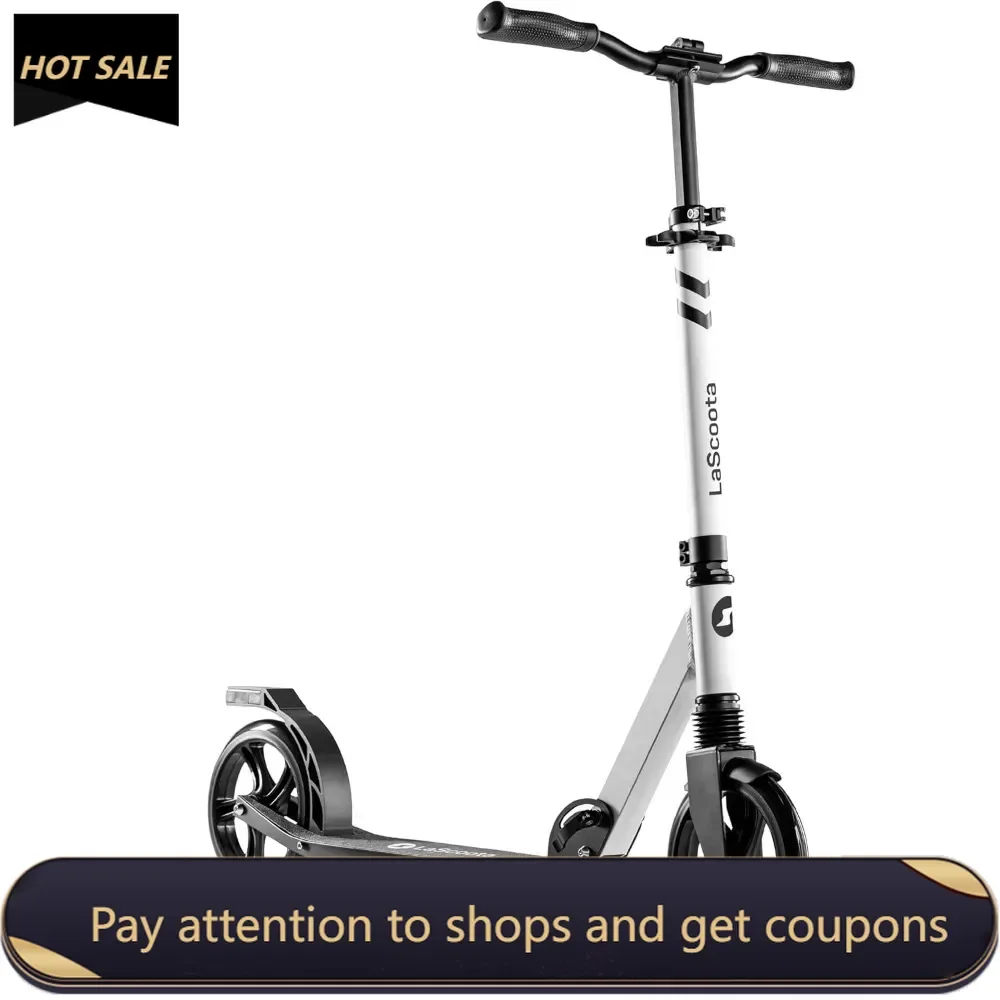 

Teens & Adults, Large 8" Sturdy Urethane Wheels. Adjustable Handlebar, Lightweight, Foldable, 220lbs Max Load Freight free