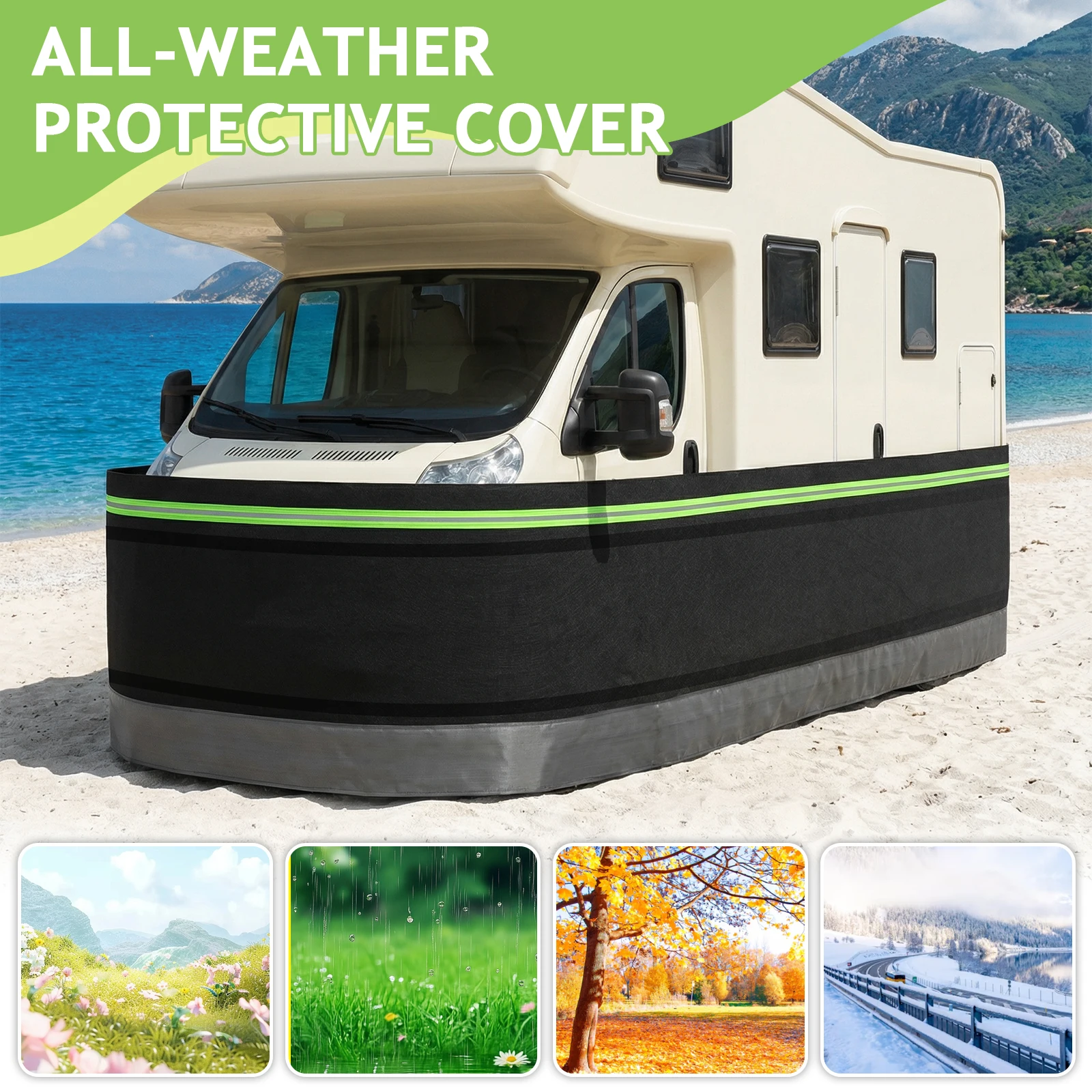 

RV Skirting for Winter Easy Installation Trailer Skirting 3.1x65.6ft with Bottom Iron Mesh for Garden Outdoor Yard