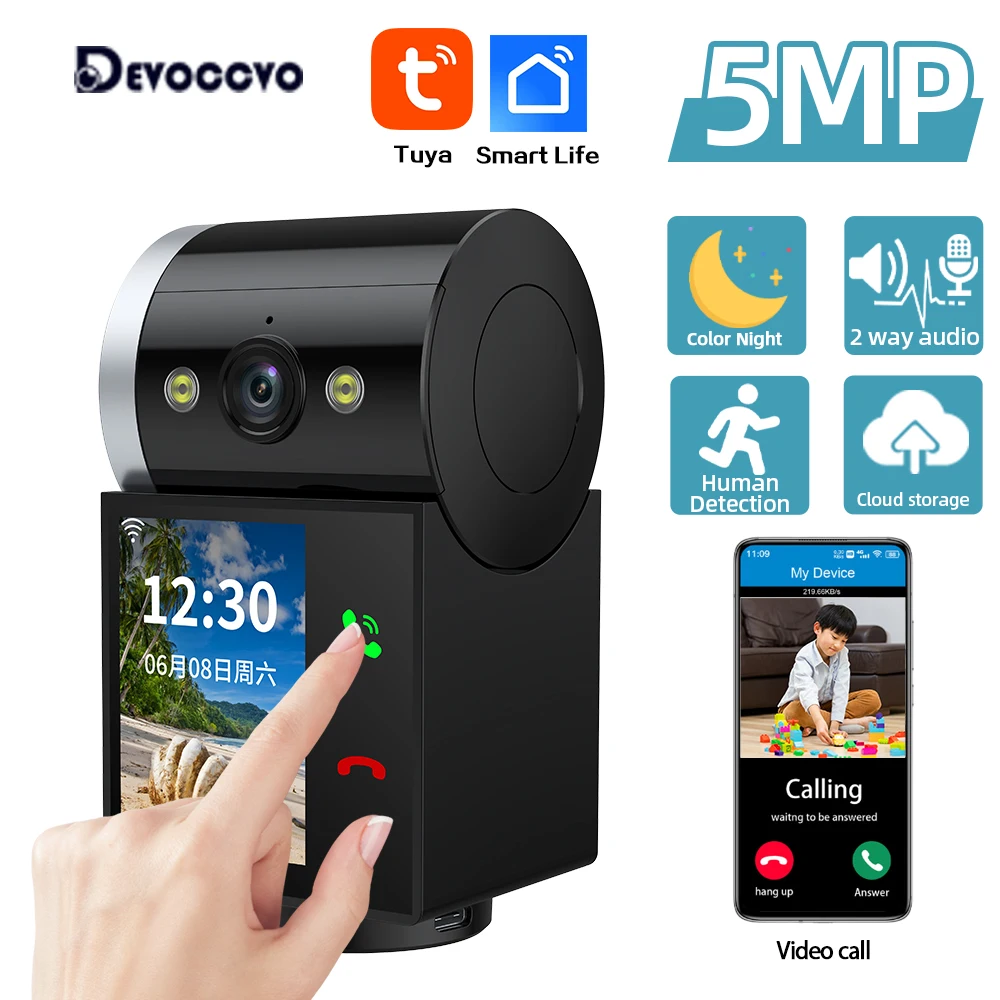

Tuya Smart 5MP Wi-Fi PTZ камера безопасности в помещении Smart Life двусторонний голосовой видеовызов радионяня камера автоматическое отслеживание камера видеонаблюдения