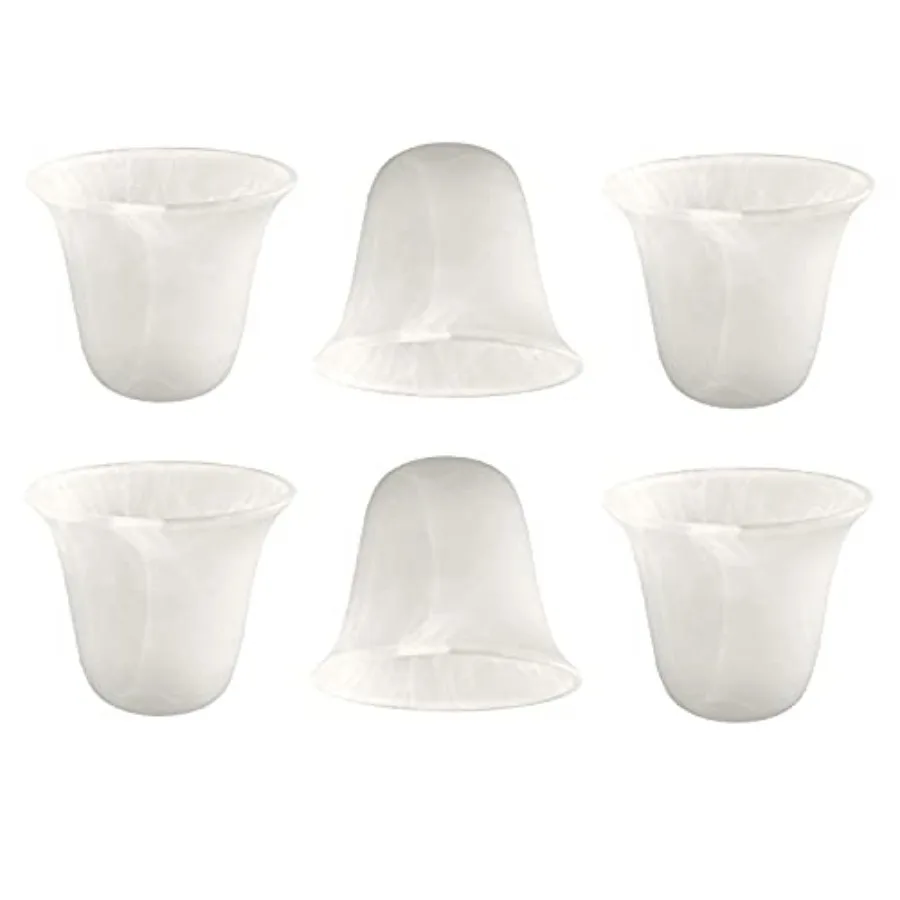 

Стеклянный плафон в форме колокола из алебастра, замена плафонов для потолочных вентиляторов и настенных светильников, безрамочный, с креплением 1-5/8 дюйма