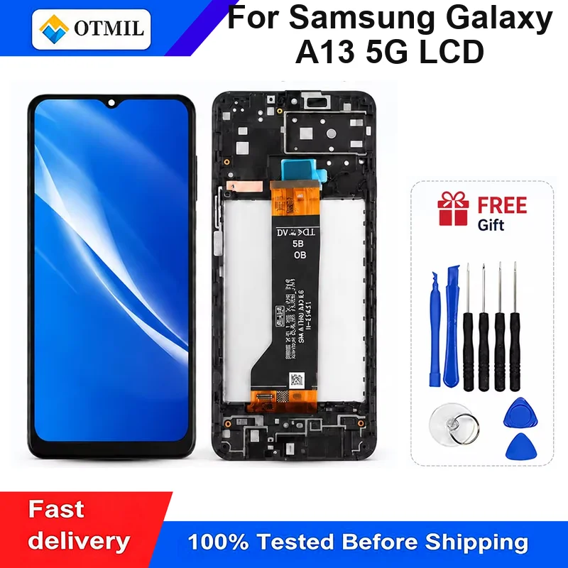 Incell Screen For Samsung Galaxy A13 5G A136 LCD SM-A136U SM-A136W SM-A136B Touch Screen Display Digitizer Assembly 100% Tested