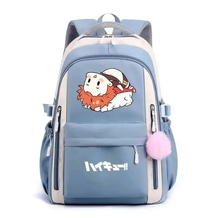 

Breathable Mesh Black Blue Pink Purple Student Teens School Bags Backpacks Anime Game