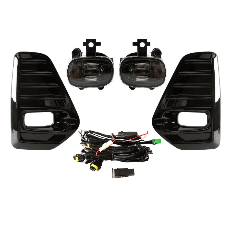 For NISSAN KICKS 2021-ON Front Bumper Fog Lamp Upgrade Kit with Switch And Wiring Foglight Set Accessory