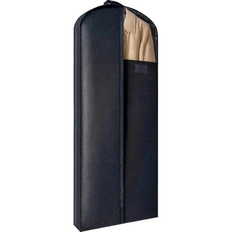 

Museum-Quality Garment Bag for Luxury Coats & Furs - 65" Total Length, Heavy Duty Breathable Cover for Hanging Storage & Travel