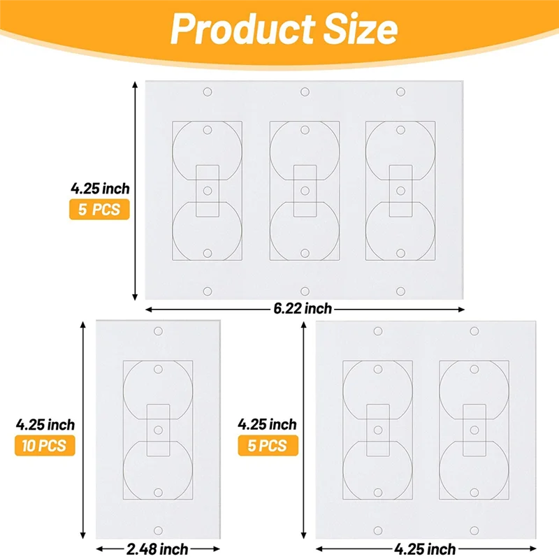 A98U 20Pcs Wall Insulation Outlet Insulators Sealers,Electrical Outlet Insulation Pads for Wall, Light, Switch Socket