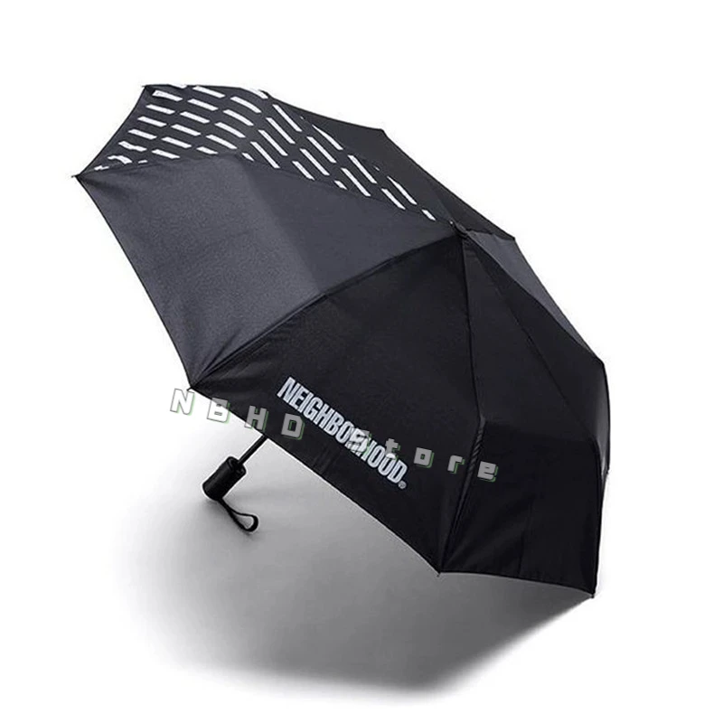 Neighborhood NBHD Black, Fully Automatic Folding Umbrella Sun Protector UV Protector Folding Windproof Sun Umbrella